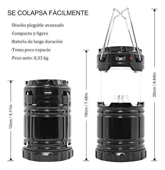 LÁMPARA 3 EN 1 RECARGABLE