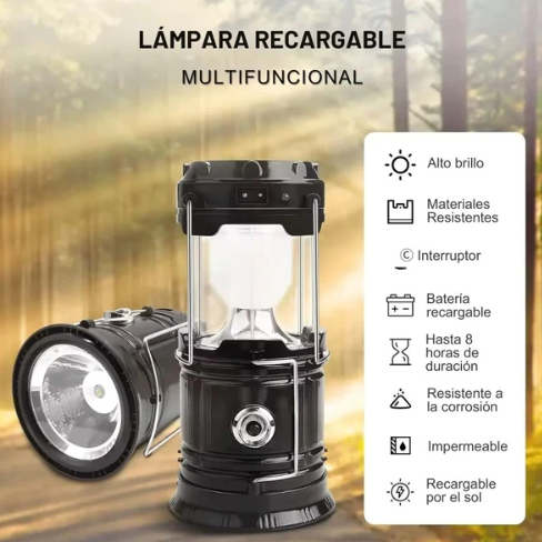 LÁMPARA 3 EN 1 RECARGABLE
